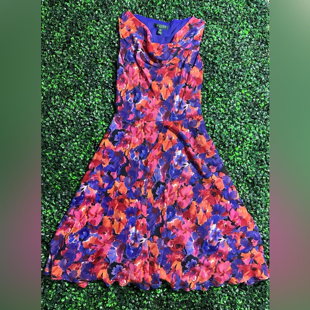 Lauren Ralph Lauren women's floral sleeveless dress size 6